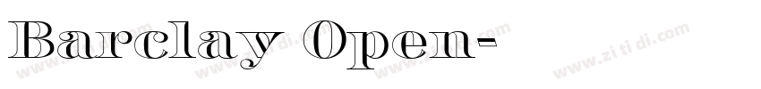 Barclay Open字体转换